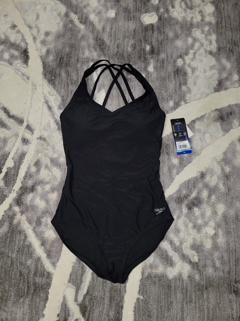Speedo Black One-Piece Swimsuit with Strappy Back